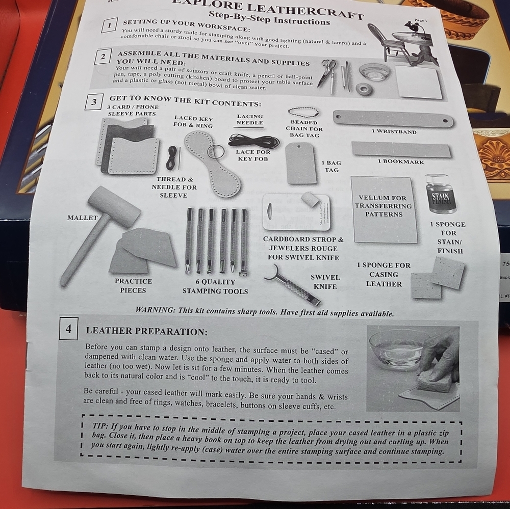 Realeather Crafts Explore Leathercraft Kit-not complete - Picture 5 of 5